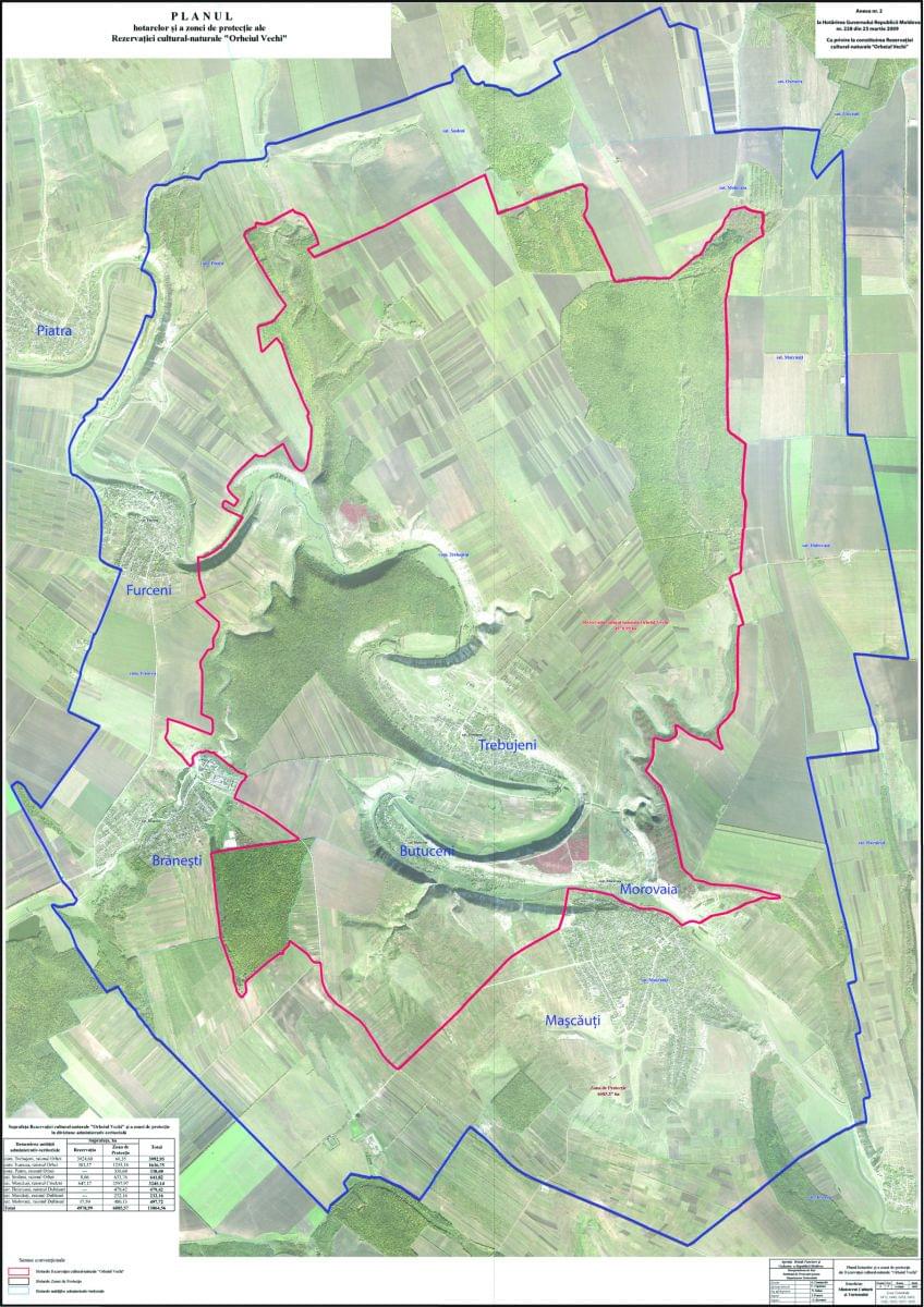 Planul Interior de protectie a rezervatiilor culturale Orhei Vechi